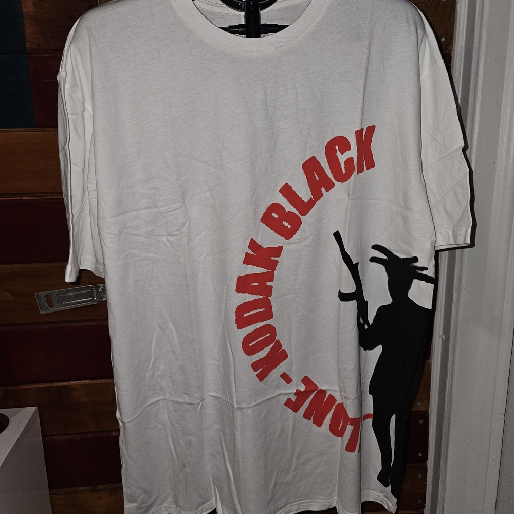 VLONE White Tee with Red and Black Graphic